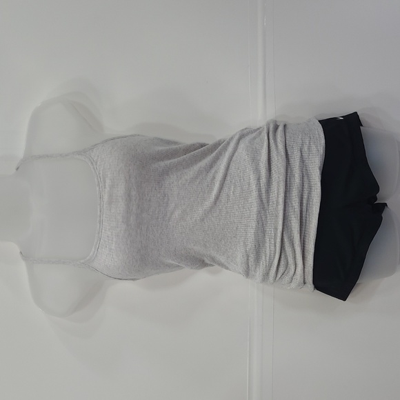 Am. Eagle Ribbed Racerback Tank Top Built-in Bra Fitted Stretchy Scoop Neck Sm. - Picture 13 of 16